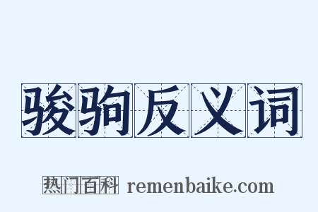 骏驹反义词是什么意思的图片